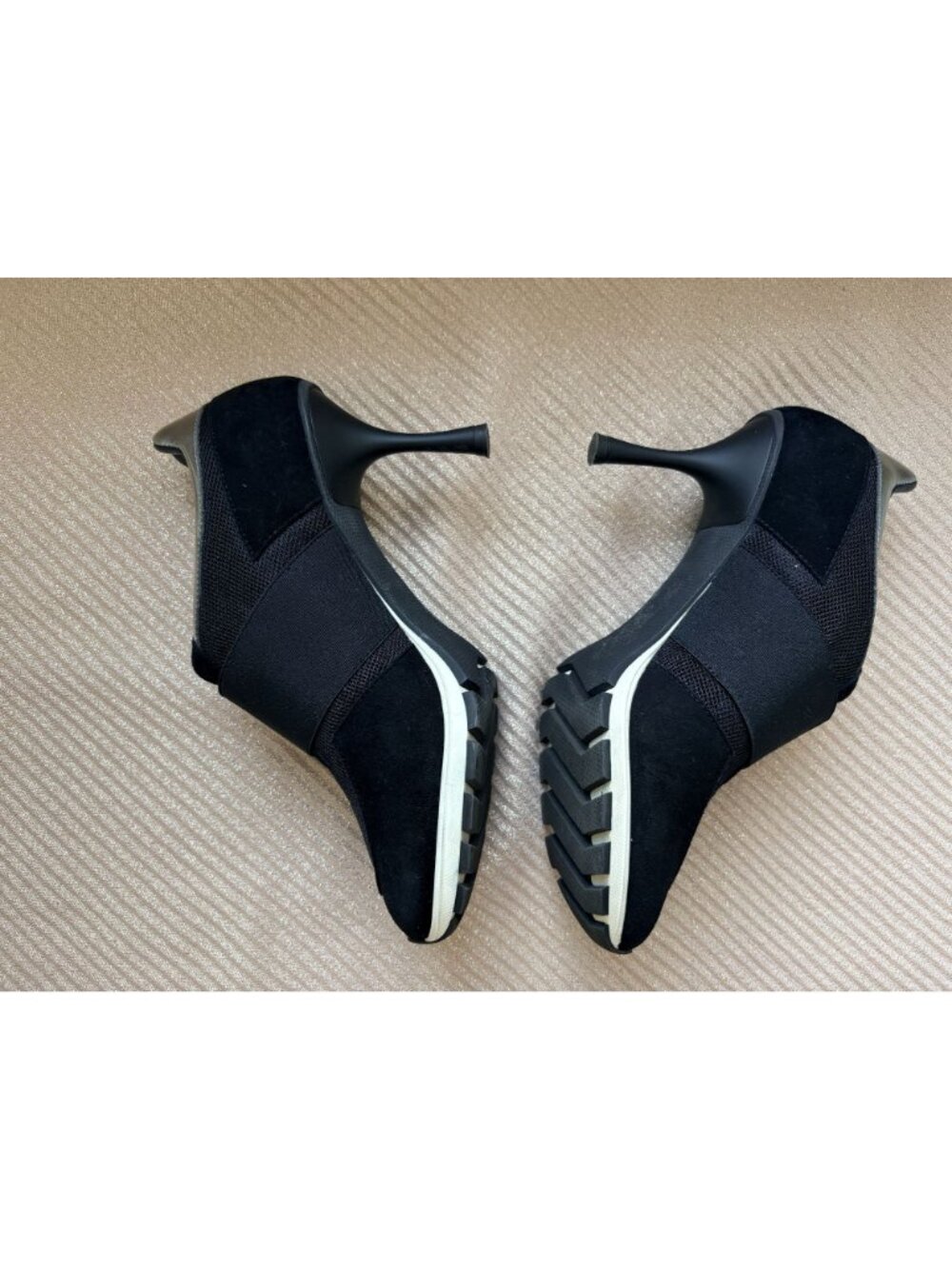 Sneex The Icon Black Hybrid Sneaker Stiletto Heels Womens 8 - Picture 5 of 8